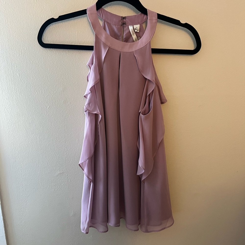 Lc Lauren Conrad ruffle halter top size xs lavender